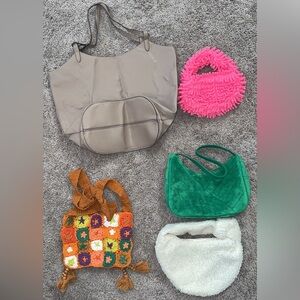 Stylish Handbag Collection - Gray, Pink, Green, Orange, White women’s